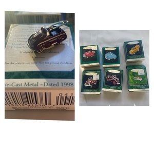 Vintage Hallmark Miniature Keepsake Kiddie Car Ornaments